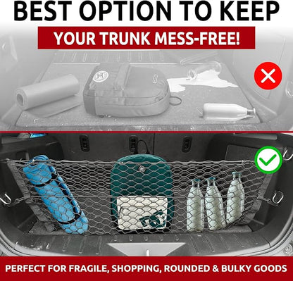 Envelope Style Trunk Mesh Cargo Net for Chevrolet Equinox 2010-2024 - Car Accessories - Premium Trunk Organizers and Storage - Cargo Net for SUV - Vehicle Carrier Organizer for Chevrolet Equinox