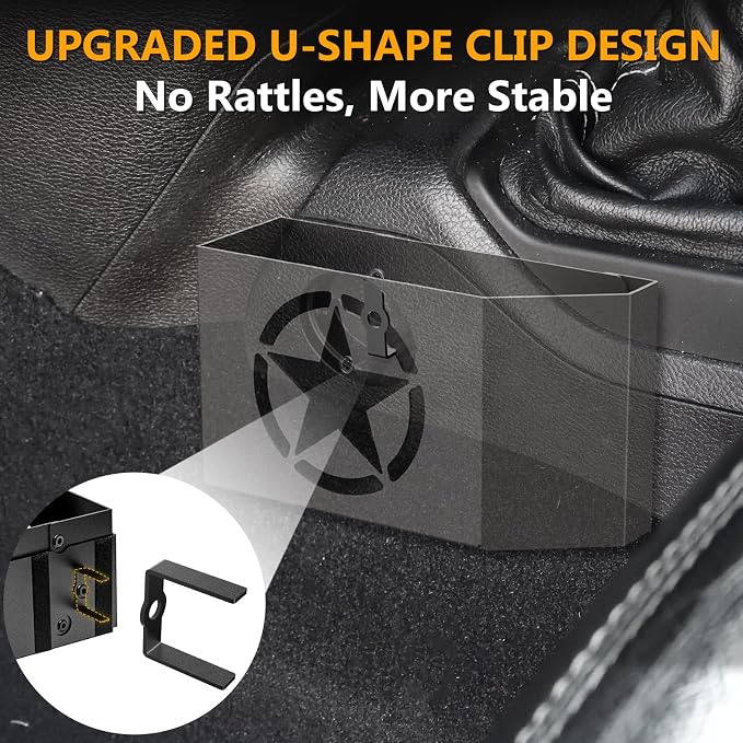 Upgrade Magnetic Metal Gear Shift Center Console Organizer for Jeep Wrangler Accessories and Jeep Gladiator JL JLU 2026 2025 2024-2018 Rubicon Sahara 4xe Storage Box Tray,Star Logo(Not for JK/JKU)