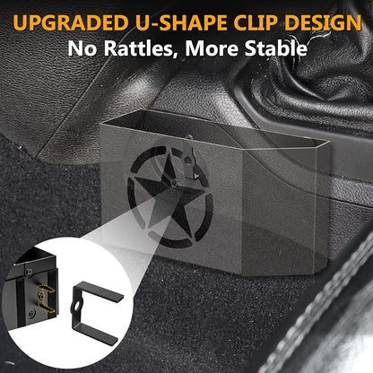 Upgrade Magnetic Metal Gear Shift Center Console Organizer for Jeep Wrangler Accessories and Jeep Gladiator JL JLU 2026 2025 2024-2018 Rubicon Sahara 4xe Storage Box Tray,Star Logo(Not for JK/JKU)