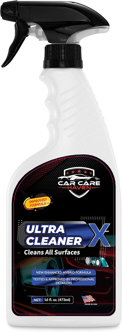 Ultra Cleaner X (16oz)-All Purpose Multi-Surface Interior, Exterior Cleaner for Upholstery, Leather Seat, Dashboard, Plastic Seats Trim, Vinyl, Cloth, Rubber, Carpet, Headliner & More!