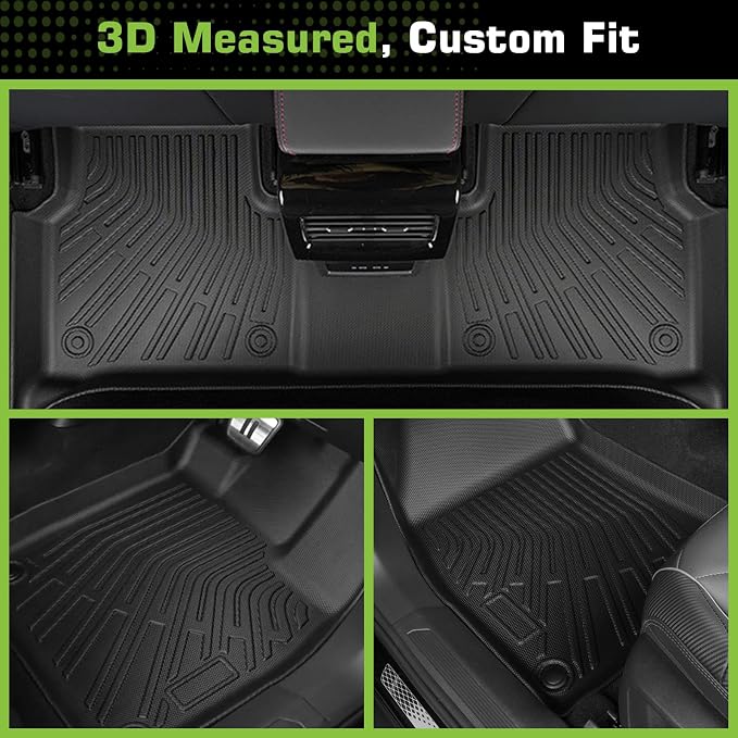 Floor Mats for Ford Edge 2007-2014 & Lincoln MKX 2007-2015, TPE Waterproof Non-Slip All Weather Protection Custom (Floor Mats & Cargo Liner & Backrest Mats)