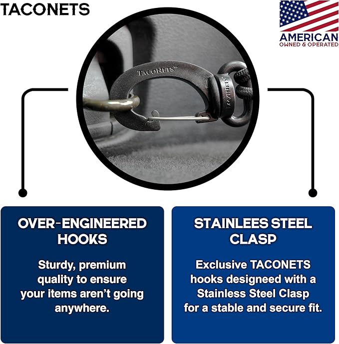TacoNets Envelope Cargo Net for Subaru Outback - Fits 2015-Current - Upgraded 5mm Bungee - Integrated Storage Bag - Heavy Duty Hooks - Designed in USA