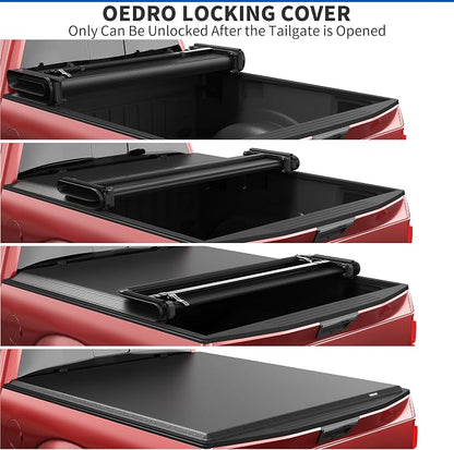 OEDRO Quad Fold Tonneau Cover Soft Four Fold Truck Bed Covers Compatible with 2015-2026 Ford F-150 F150 with 5.5 Feet Bed