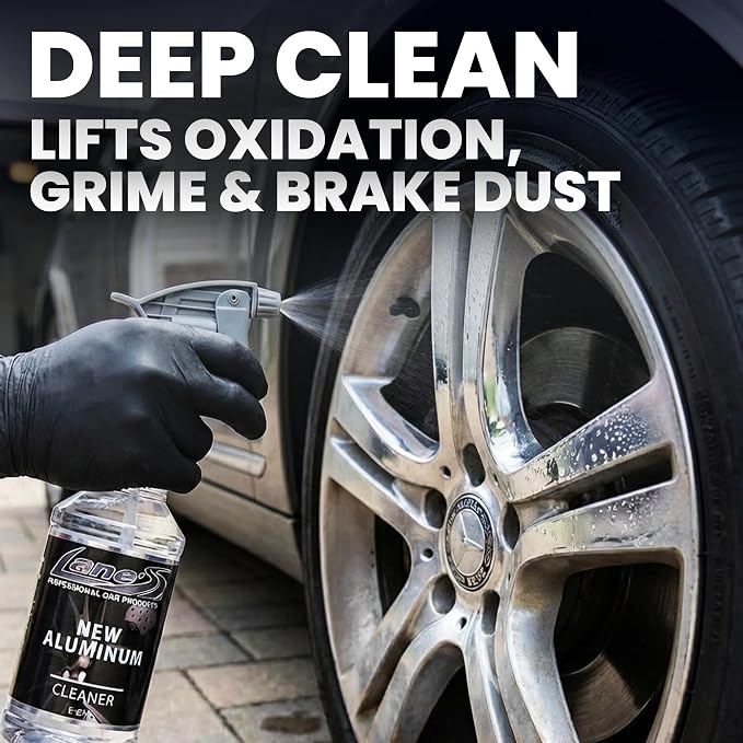 LANE'S New Aluminum Car Wheel Cleaner | Acid Rim Cleaner and Brightener | Brake Dust, Oxidation & Rust Remover for Motorcycles, Cars, Trucks | Shines & Eliminates Hard Scrubbing | 1 Gallon, 2 Pack
