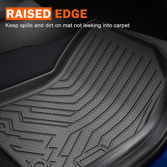 KUST Floor Mats for 2025 2026 Kia K4 Sedan, All Weather Floor Liners Front Rear 2 Row Car Mats for K4 Accessories Anti-Slip TPE Rubber Raised Edge