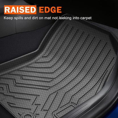 KUST Floor Mats for 2025 2026 Kia K4 Sedan, All Weather Floor Liners Front Rear 2 Row Car Mats for K4 Accessories Anti-Slip TPE Rubber Raised Edge
