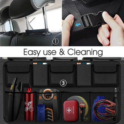 Snuopfy Car Trunk Organizer, Backseat Hanging Organizer with 9 Large Storage Bag Super Capacity -Trunk Organizer for SUV,Truck,Van -Your Space Saving Expert (9 Pocket)