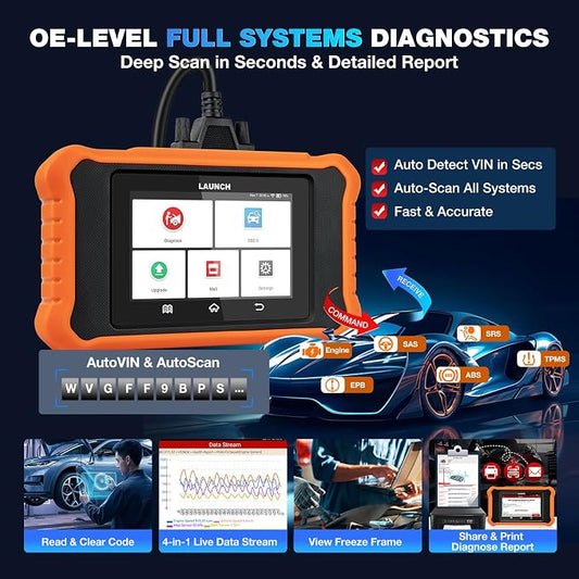 Launch Creader Elite 3.0 Bidirectional Scan Tool fit for Toyota/Lexus, 2026 Full System OBD2 Scanner, All Reset Service Code Reader, ECU Code, AUTO VIN, Battery Registration, Lifetime Free Update