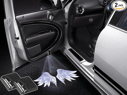 NewL 2 Pcs Led Car Door Welcome Light for Angel Wings Logo Symbol Projector Lights Ghost Shadow Light