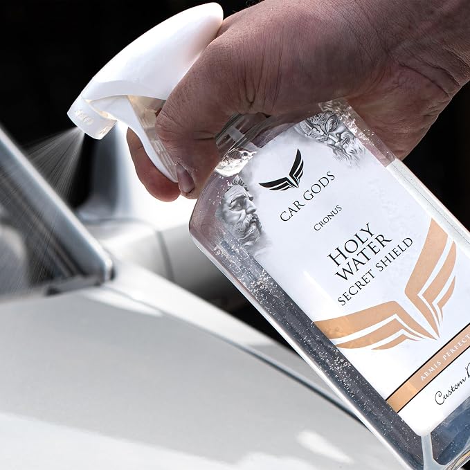 Car Gods Paint Sealant Holy Water Secret Shield Polish, Hydrophobic Nano Coat Repels Dirt Provides Premium Panel Protection Against Water and UV Damage, 17 Fl Oz