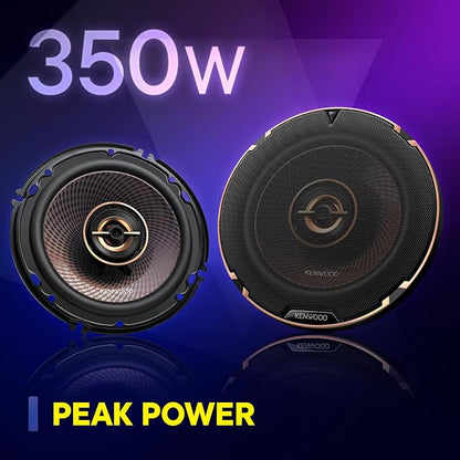 Kenwood KFC-653 6-1/2" 2-Way Concert Series Car Speakers – 320W Peak Power, Polypropylene Woofer Cone, Balanced Dome Tweeter, Acoustic Sound Harmonizer
