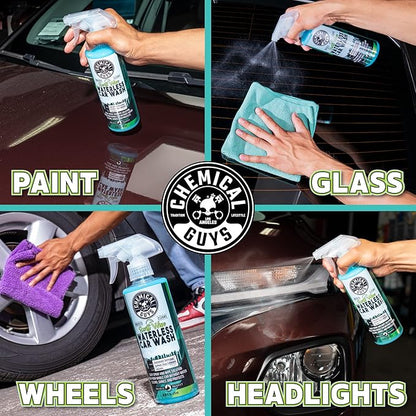 Chemical Guys Swift Wipe Sprayable Waterless Car Wash Spray - Spray and Wipe to Safely Clean and Shine Cars, Trucks, Motorcycles, RV & More, High Lubrication Formula, 16 oz