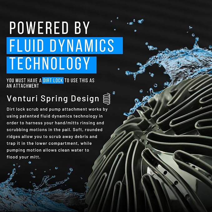 DETAIL GUARDZ The Dirt Lock Scrub and Pump Attachment for Car Wash Bucket Filter (Black)