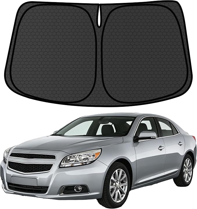 Malibu Customized Windshield Sun Shade for 2013 2014 2015 Malibu Front Window Sunshade Visor Protector Foldable Blocks UV Rays Keep Car Cooler Accessories
