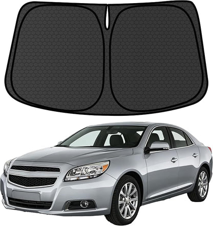Malibu Customized Windshield Sun Shade for 2013 2014 2015 Malibu Front Window Sunshade Visor Protector Foldable Blocks UV Rays Keep Car Cooler Accessories