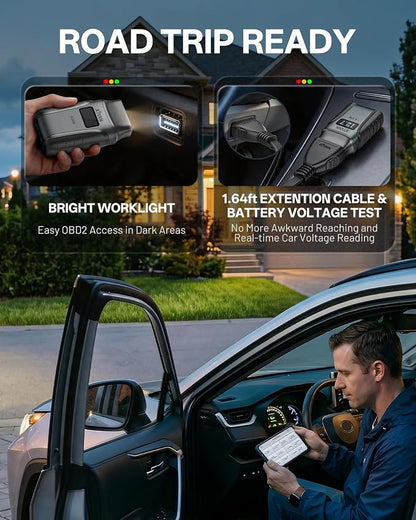 XTOOL Anyscan+ A30M OBD2 Scanner Kit, No Subscription Required, Wireless Code Reader Bidirectional Scan Tool for iOS & Android, 26 Resets, Live Data, ABS Bleed Diagnostic Tool, Storage Bag