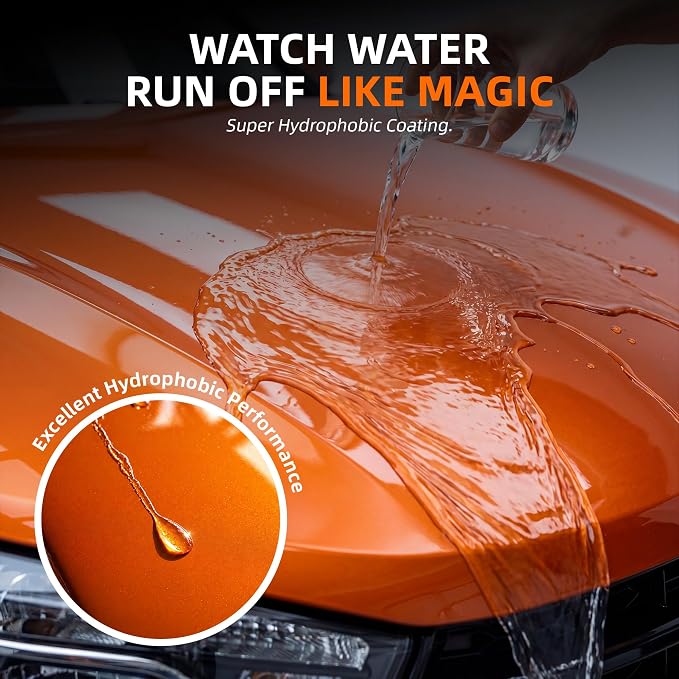 Ceramic Coating for Cars - Quick Effect Spray Coating, Extremely Hydrophobic Car Spray Coating, Easy to Use Coating for Paint Polish & Shine - 2 Pack for Car/Truck/RV/Motorcycle