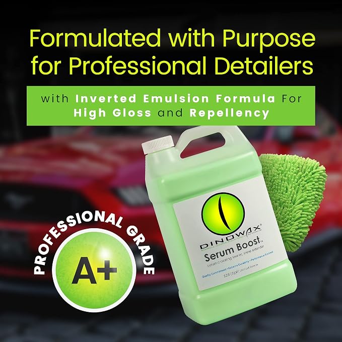 Serum BoostTM, Ceramic Coating Leveler and Polisher for Car Detailing, Car Detailing Supplies, Bamboo Lime Scent, Protect Collection (128 Oz (1 Gal))