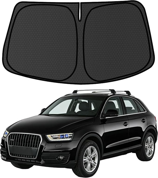 Q3 Customized Windshield Sun Shade for 2013-2018 Q3 Front Window Sunshade Visor Protector Foldable Blocks UV Rays Keep Car Cooler Accessories