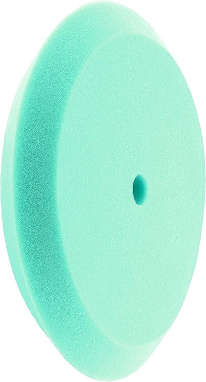 HI-Buff 8" Foam Buffing Pads, Fits 7" Backer, Polishing Pad, Slant Design, Hook & Loop Backing (Green Light Cut)