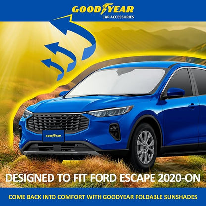 Goodyear Foldable Windshield Sunshade for Ford Escape 2020-2026, Car Accessories, Sunshade Cover, Sun Shade Car Windshield, Window Sun Blocker - GY008295