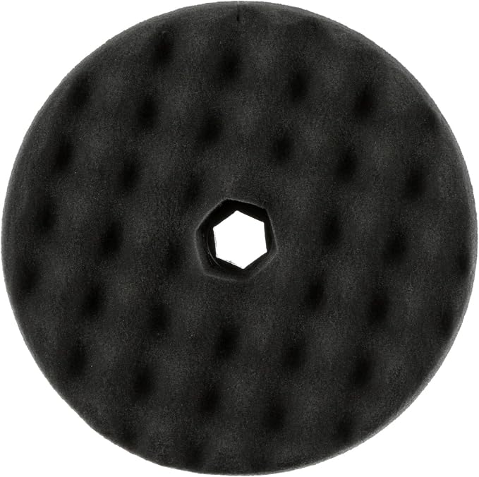 3M Perfect-it Foam Hook & Loop Polishing Pad, 3285, 6 in, Black, Buffing Pad, Eliminates Swirl Marks, For Automotive Polishing