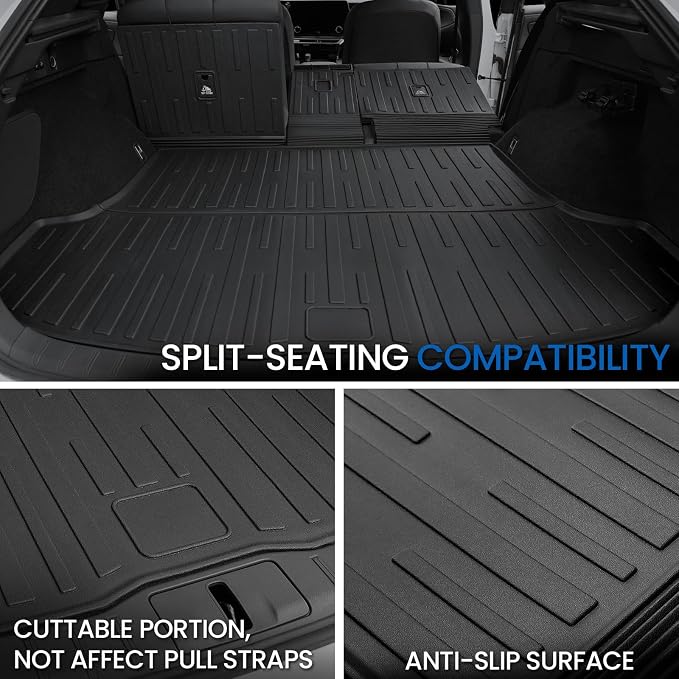 Floor Mats Set for Lexus RX350/RX350h/RX500h 2023 2024 2025 2026, All Weather TPE Floor Liners Backrest Mat Trunk Mat Cargo Liner Door Sill Guards Accessories for RX350/RX350h/RX500h