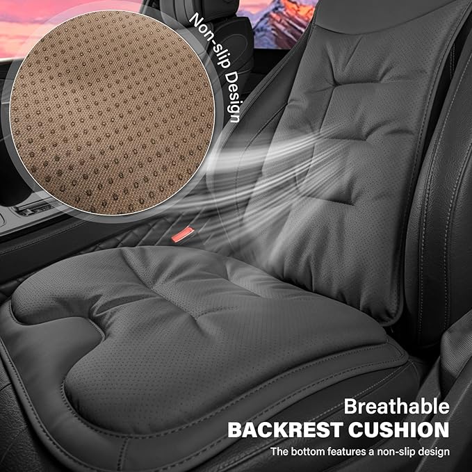 Custom Car Seat Cushion with Back Support, Customizable logo, Personalized Car Seat Cushions for Driving, Soft PP Cotton Filling,Universal Fit Non-Slip Seat Cushion for Sedan Truck SUV,Easy to Install