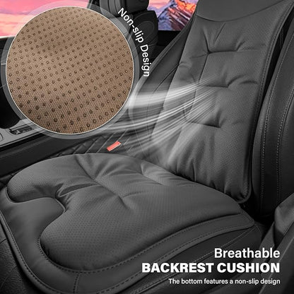 Custom Car Seat Cushion with Back Support, Customizable logo, Personalized Car Seat Cushions for Driving, Soft PP Cotton Filling,Universal Fit Non-Slip Seat Cushion for Sedan Truck SUV,Easy to Install