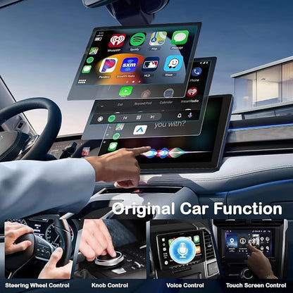 Wireless Carplay Adapter & Android Auto 2025 Upgrade Wired CarPlay to Wireless,2-in-1 Mini USB Design with Fast Stable Connection Car Play for Apple iOS 10+, Android 11+ Version