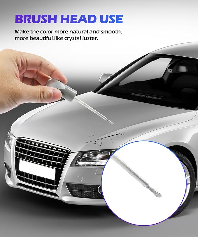 SCUARI Touch Up Paint Pen,Car Paint Pen,Car Paint Scratch Repair,Car Accessories Car Scratch Remover Pen,Car Touch Up Paint,Car Paint Scratch Repair,Paint Pen for Cars Paint Scratch Repair (Silver)