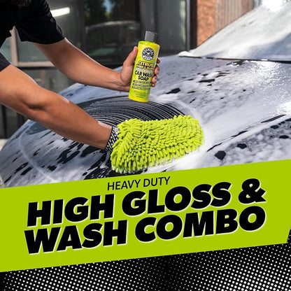 Chemical Guys Car Wash And Interior Detailing Kit With Storage Bag Car Wash Soap, Wheel Cleaner, Interior Spray, Microfiber Towels And Wash Mitt