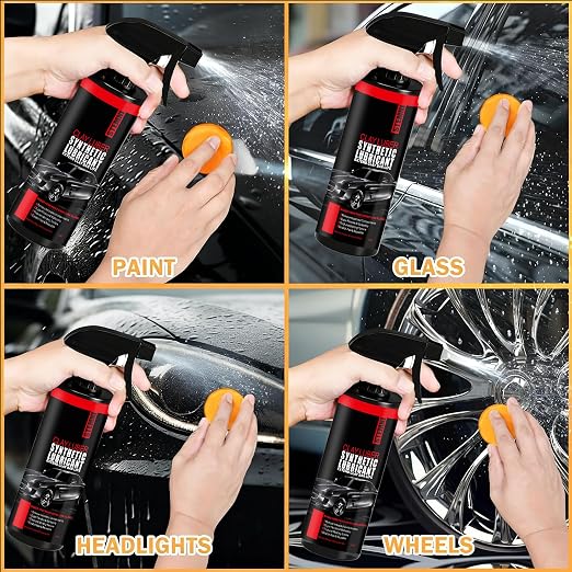 10 Pack Premium Clay Bar Kit - 16oz Synthetic Lubricant, Towels & Gloves - Car Detailing Kit for Cars, SUVs, RVs & Trucks - Removes Contaminants for Glass-Like Shine