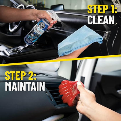 Chemical Guys Interior Cleaning Kit with Storage Bag Total Interior Cleaner Microfiber Towels Detailing Brushes and Sticky Gel Giftable Car Care Set - 10 Items