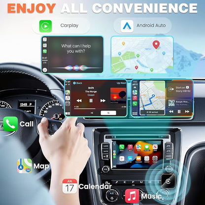 2026 Wireless Carplay Screen Adapter for Car Wired to Wireless Car Play for Apple Android Auto Ai Box Carplay for iPhone Autolink Pro USB Bluetooth Adapter to Play Movies on Screen