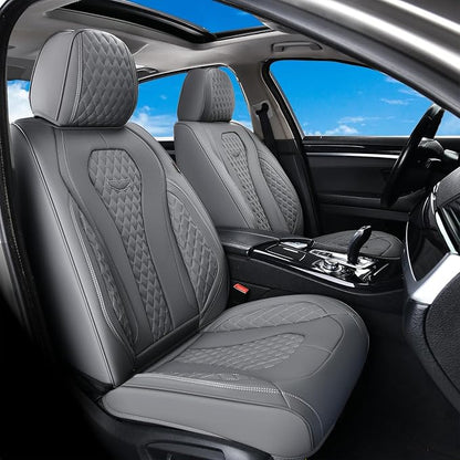 Coverado Seat Covers, Car Seat Covers Front Seats, Gray Car Seat Cover, Waterproof Car Seat Covers, Car Seat Cushion, Front Car Seat Covers Leatherette Car Seat Protector Universal Fit Most Cars