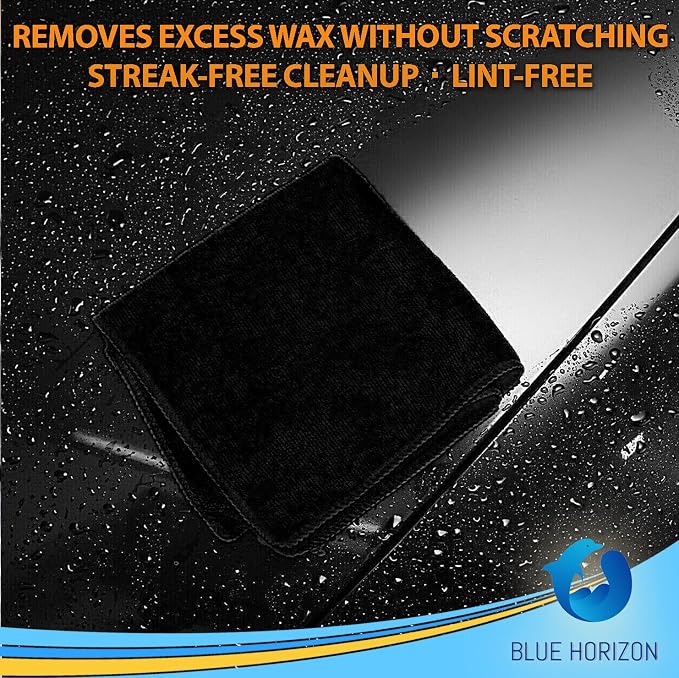 Black Microfiber Cleaning Towels, 36-Pack Dual-Sided Ultra Soft Plush Washcloth, Professional Grade Premium Microfiber Detailing Cleaning Cloths, Car, Household and Commercial (Black, 16" x 16")