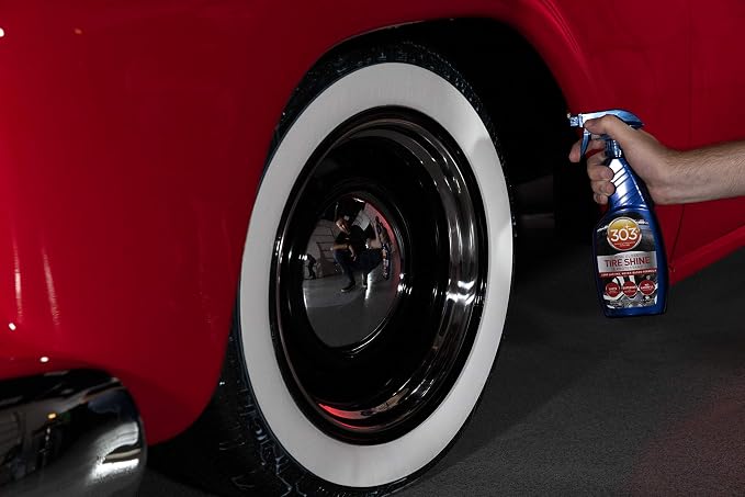 303 Products High Gloss Tire Shine And Protectant - Long Lasting, Water Based Formula - Lasts For Weeks - No Harmful Silicones - Lasts Weeks Not Days, 16 fl. oz. (30395CSR) Packaging May Vary