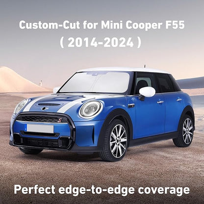 EcoNour Windshield Sunshade Compatible for Mini Cooper F55 2014-2022 2023 2024, Sun Visor for Front Windshield & Window Sun Shade Cover, UV Heat Blocker & Protector, Car Accessories