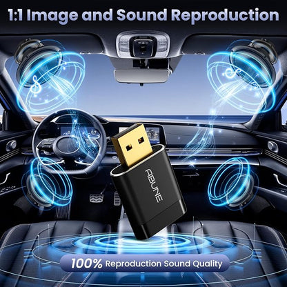 Mini Wireless CarPlay Adapter for iPhone, 2 in 1 CarPlay and Android Auto Adapter, Wired to Wireless, Plug & Play, Seamless Car Connectivity, Compact in-Dash navi & ent, Black