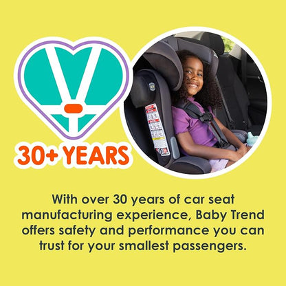 Baby Trend Hybrid SI 3-in-1 Combination Booster Seat, Dash Plum – Side-Impact Protection, 3-Stage Growth Design, Adjustable Headrest, Cushioned Comfort
