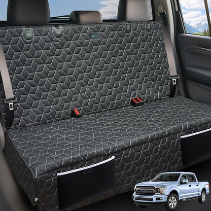 Meginc Dog Car Seat Covers for Back Seat,Waterproof Pet Bench Seat Covers for Trucks Ford f150/Ram1500/Nissan Frontier/Toyota Tacoma/GMC Canyon/Silverado Scratch Nonslip Truck Seat Cover for Dogs