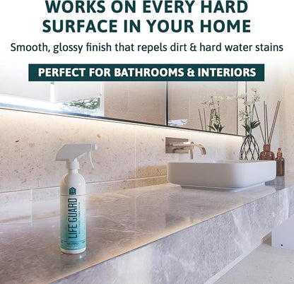 LifeGuard Home Ceramic Spray – Hydrophobic Ceramic Coating for Homes - Repels Dirt, Water, Fingerprints & Grime – Scratch & Stain Resistant – Lasts 6 Months – Made in USA