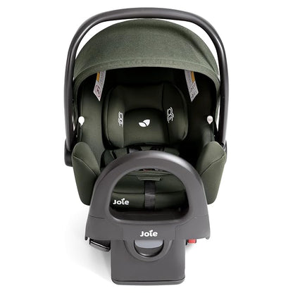 Joie Baby, Rue Lightweight Infant Car Seat & Anti-Rebound Base, Side-Impact Protection, 5-Point Harness, and UPF 50+ Canopy for Newborns and Infants (Forest)