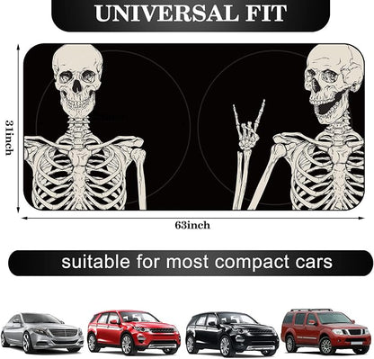 Windshield Sun Shade Foldable Car Front Window Covers for Car Accessories Sun Heat UV Rays Visor Protector Protection for Universal Cars SUV Truck(Skeleton)