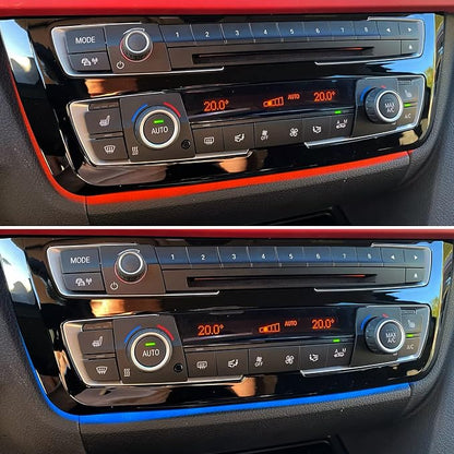 Jaronx Compatible with BMW LED Console Panel Ambient Light for 3 Series F30 F31 4 Series F32 F33, Radio AC Control Panel Replacement Ambient Lights with Dual Color LED Lighting