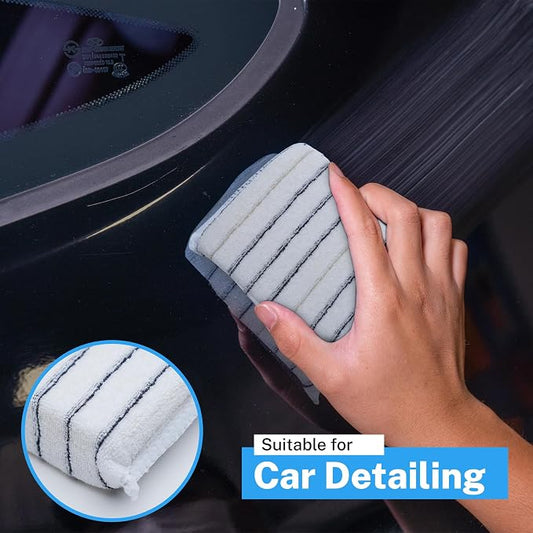 S.M. Arnold Professional Wax Fast Applicators, 12-Pack, 4.5"x3.5"x1"- Durable Cotton/Polyester Auto Detailing Tool | Perfect for Car Polish & Waxing, Furniture and Wood Care | Easy-to-Use & Washable