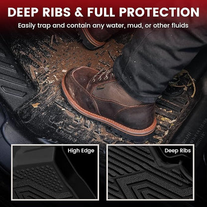 Lasfit Floor Mats for Chevrolet Chevy Trailblazer 2026 2025 2024 2023 2022 2021 (AWD Only), Custom Fit 1st & 2nd Row All Weather TPE Floor Liners Heavy Duty Accessories