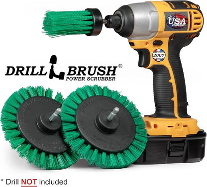 Drillbrush Dishwasher Safe Kitchen Appliance Cleaner Brushes for Power Drill - Small Crevice Cleaning Tool for Housekeeping - Kitchen Cleaning Attachments for Cordless Drill - Grout Power Scrubber