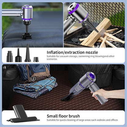 NWDEY Car Vacuum Cleaner High Power 20000Pa – Cordless Handheld Mini Vacuum & Air Duster for Car & Desk, Home, Office & Camping, Ideal Gift for Men & Women, 6000mAh Battery